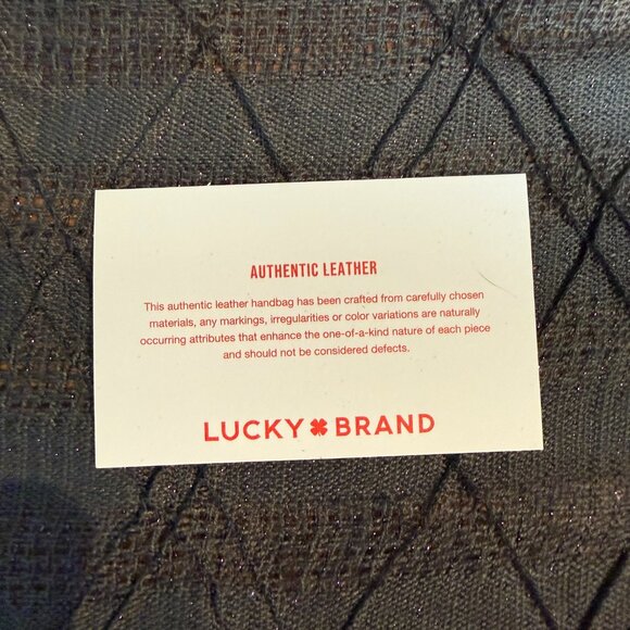 LUCKY BRAND Mora Leather Crossbody - Snakeskin Embossed Camera Bag - NWT - Picture 10 of 12